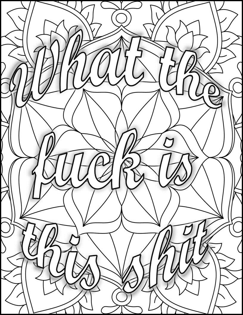 Swear word coloring book for adults pages adult coloring book