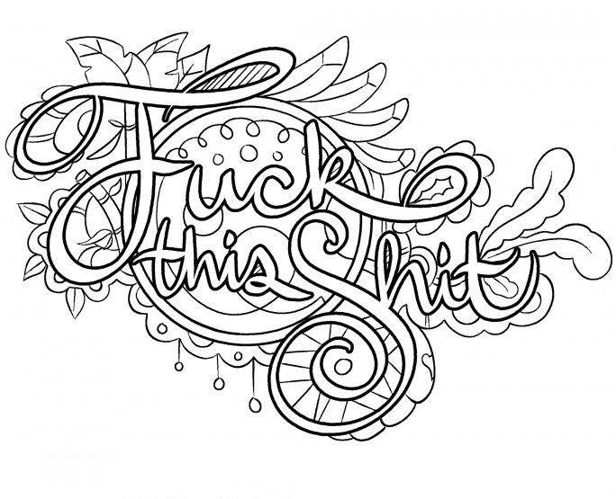 Swear word coloring pages