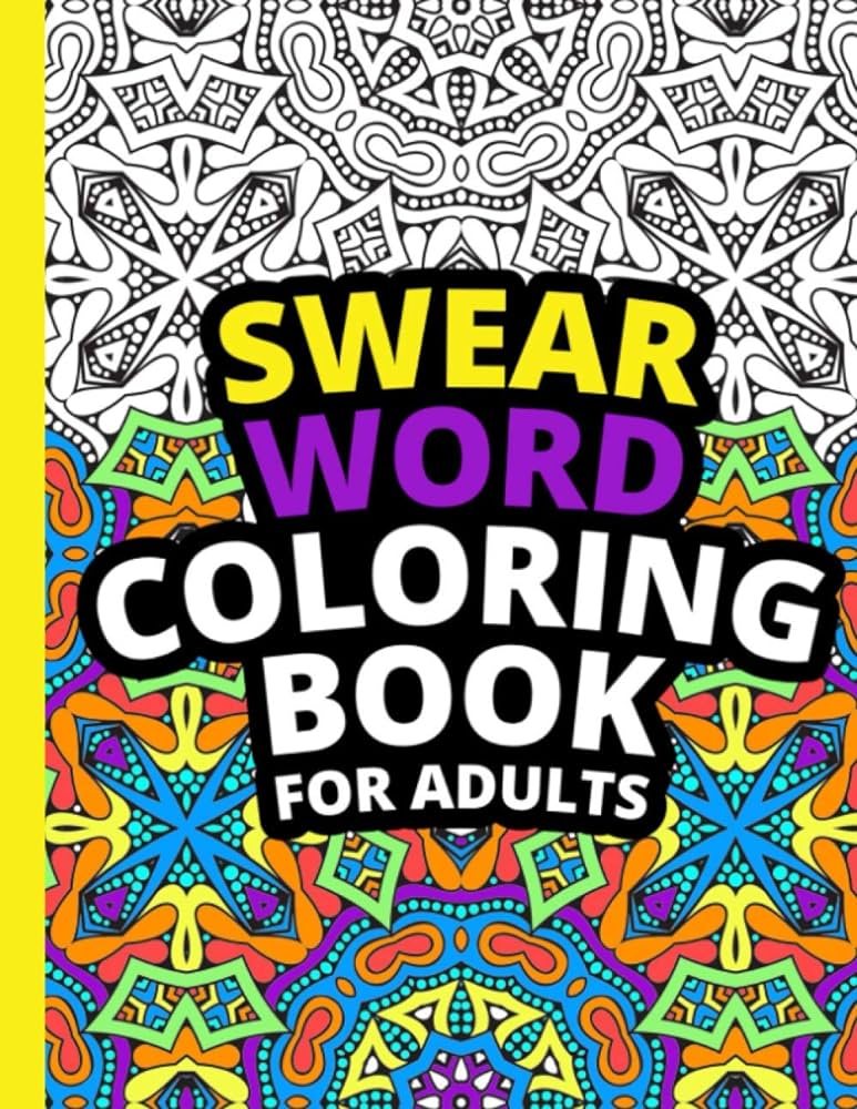 Swear word coloring book for adults funny rude mandala color pages for stress relief and relaxation perfect novelty gag gift coloring red fox books