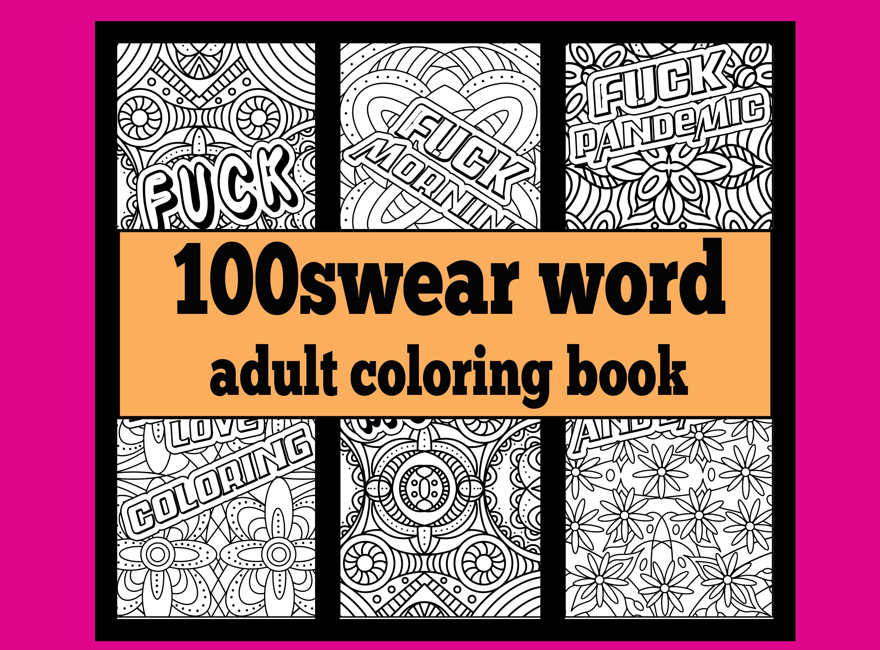 Create a swear word adult coloring book for kdp and etsy by younesse