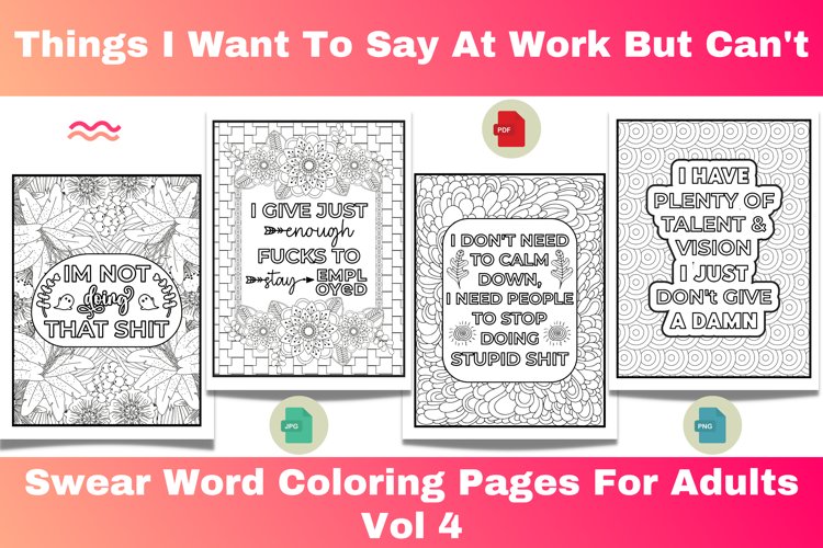 Swear word coloring pages for adults