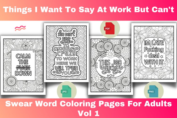 Swear word coloring pages for adults