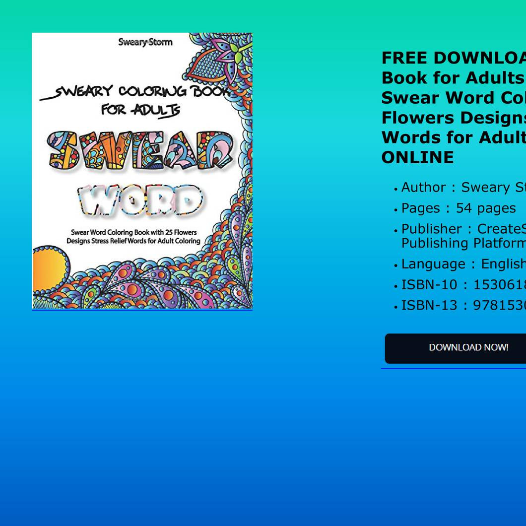 Free download sweary coloring book for adults swear word swear word coloring book with flowers pdf
