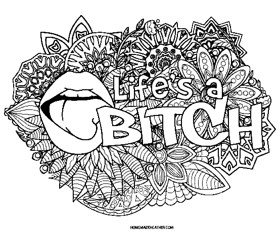 Swear word coloring pages printable for free download