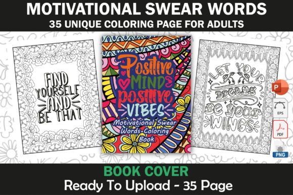 Ðreativefabrica motivational swear words coloring book creative design studio