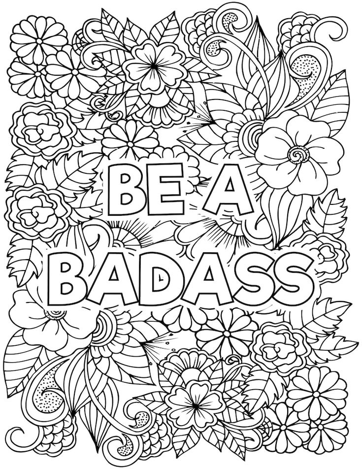 Adult swear word coloring pages adult coloring book with swear words download pdf printable print at home instant download