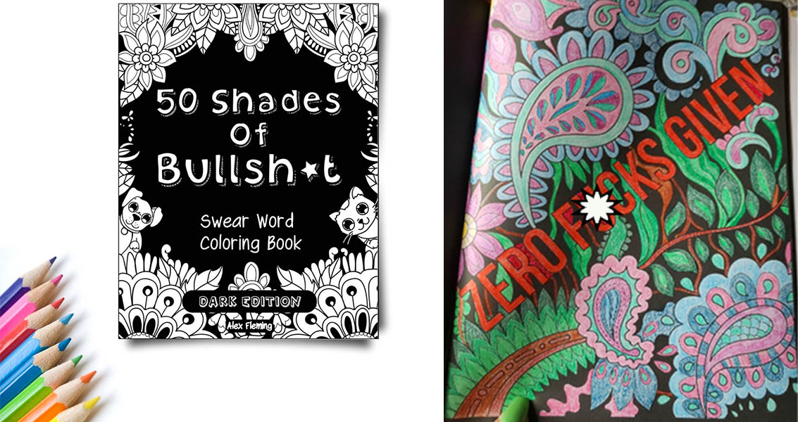This swear words coloring book is a great way for adults to relieve stress