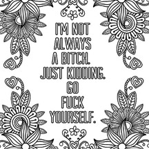 Free printable coloring pages for adults with swear words