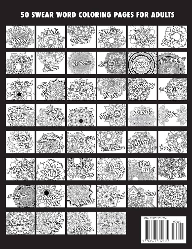 Adult coloring book piece of shit swear word coloring pages for adults johnson randy publishing llc chapin books