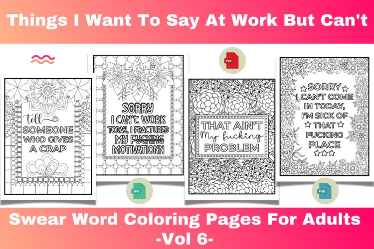 Swear word coloring pages for adults