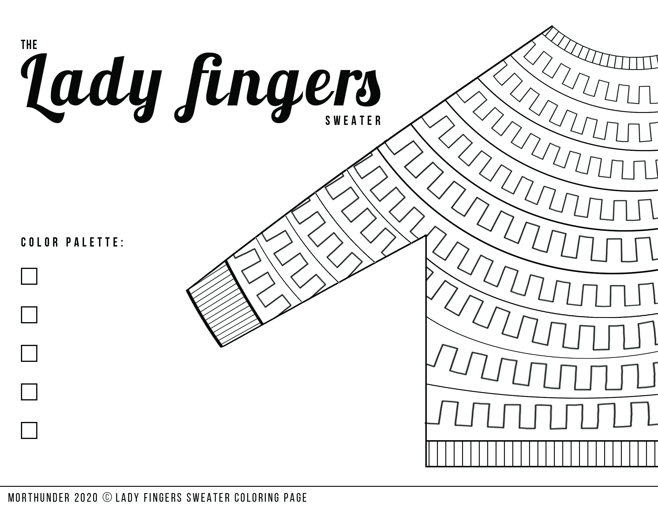 Sweater coloring pages â