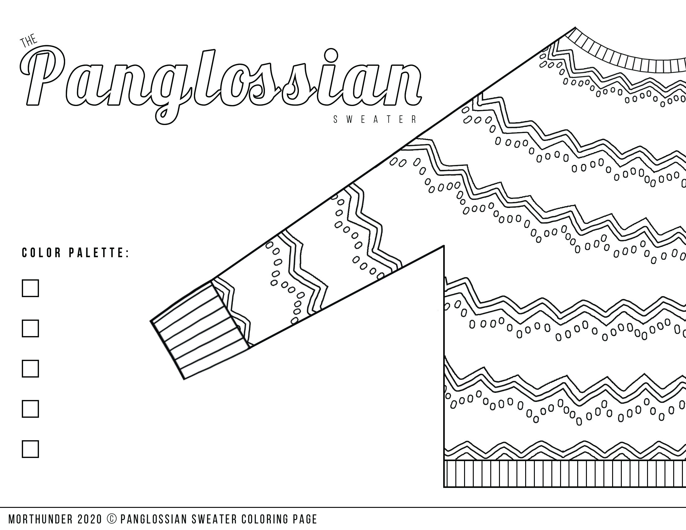 Sweater coloring pages â