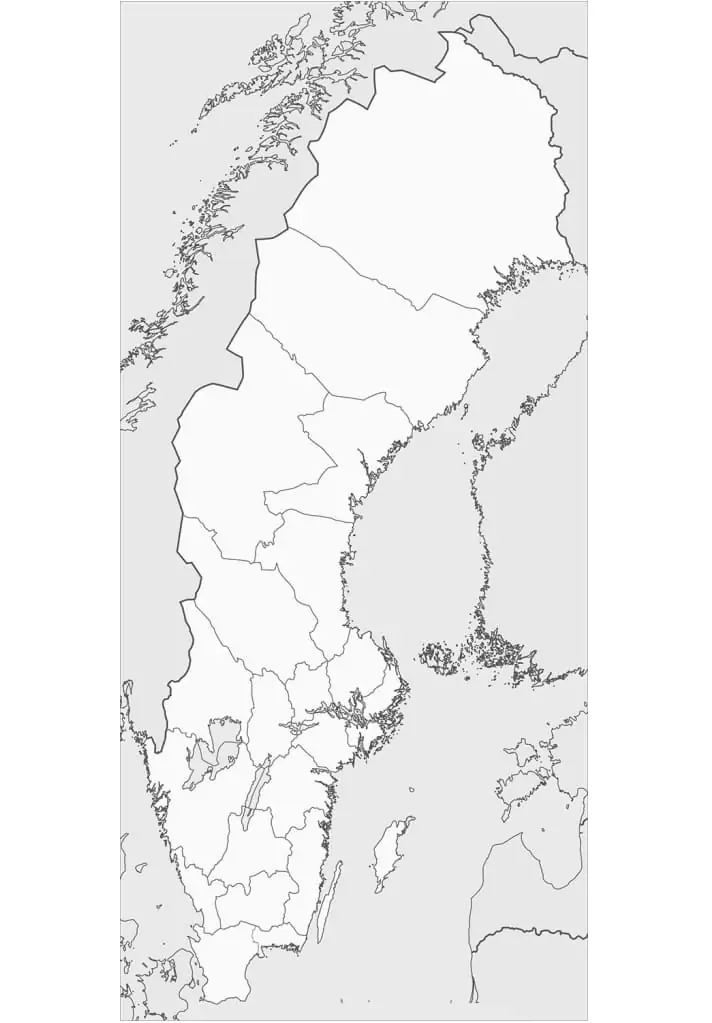 Sweden map coloring page