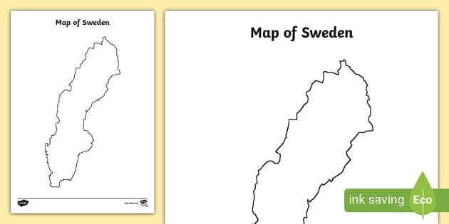 Sweden map colouring page teacher made