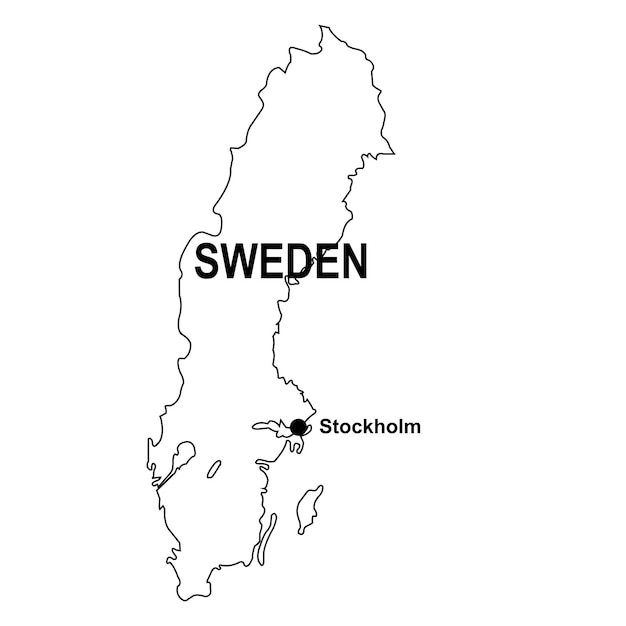 Premium vector sweden map icon vector illustration design