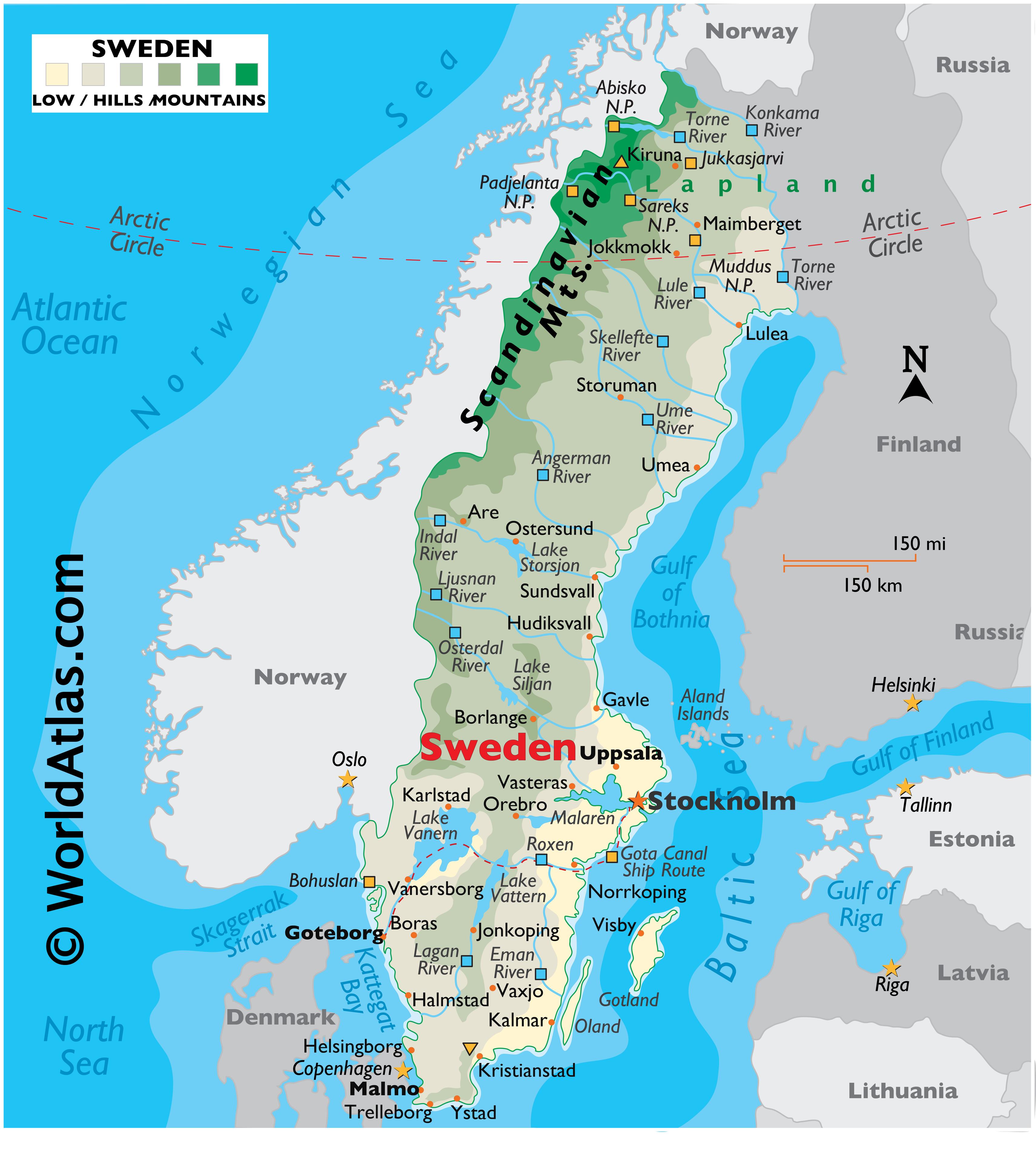 Sweden maps facts