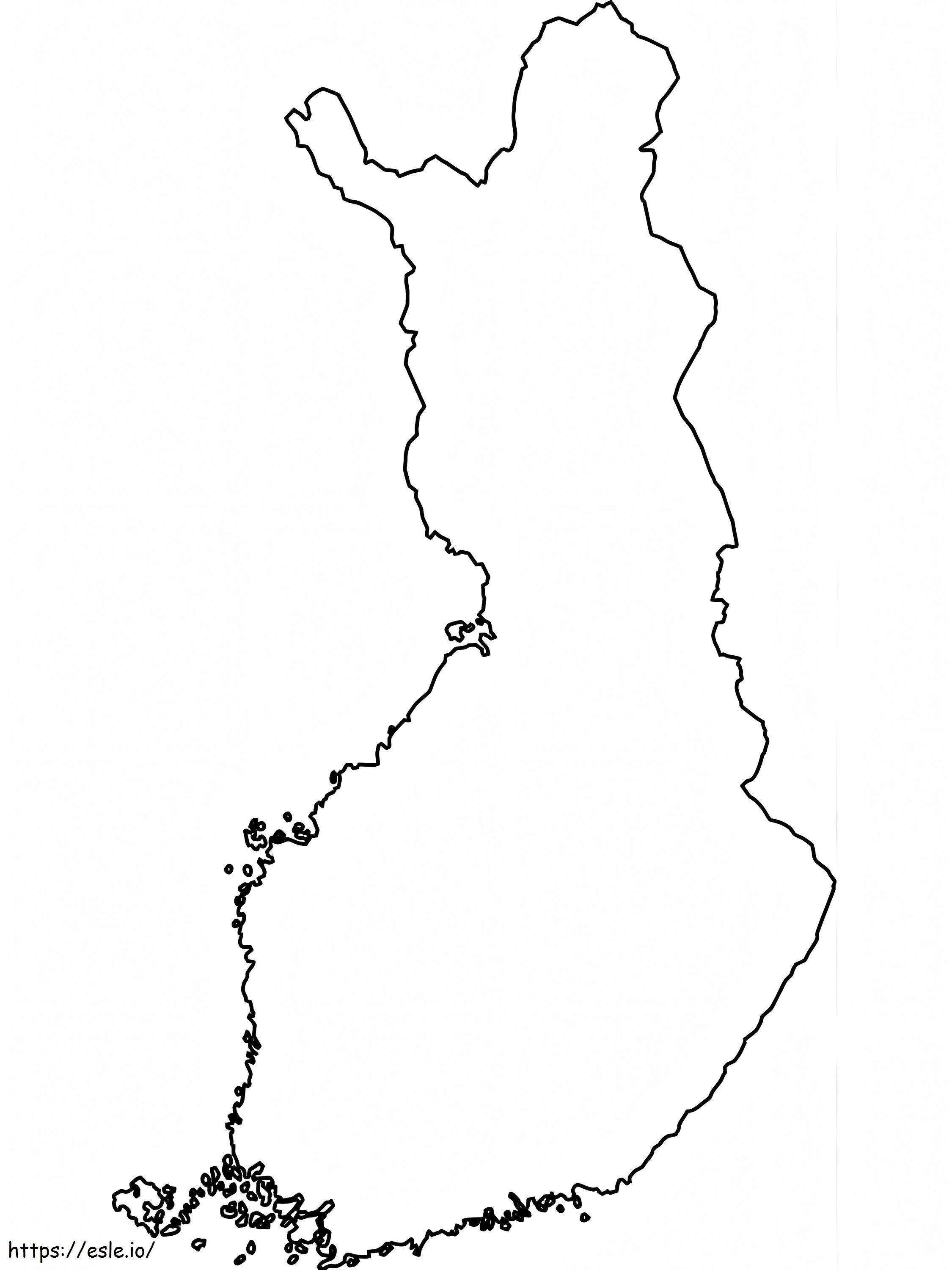 Finland map coloring page