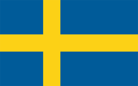 Coloring page for the flag of sweden