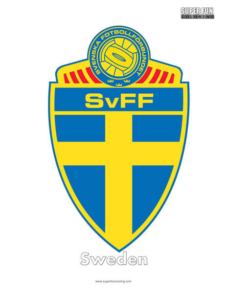 Sweden football coloring page