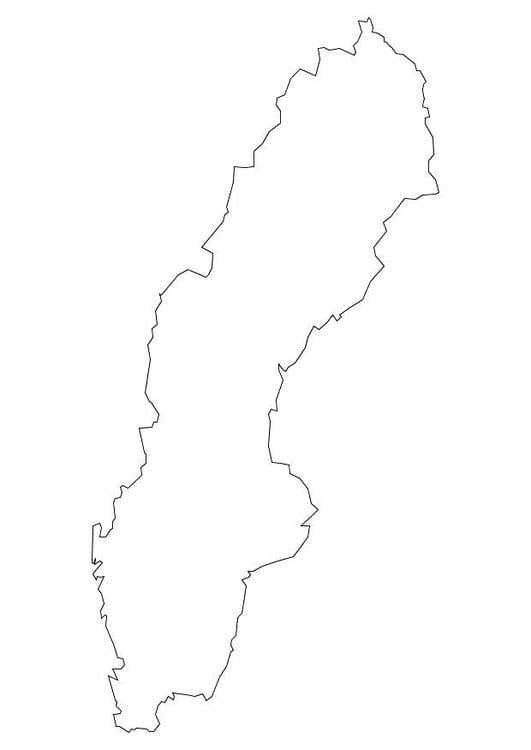 Coloring page sweden