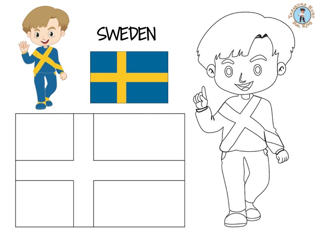 Sweden coloring page