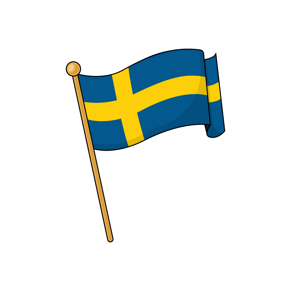 Sweden flag royalty free stock svg vector and clip art