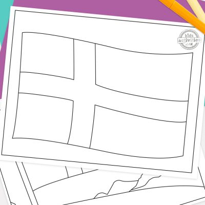 Yellow and blue sweden flag coloring page kids activities blog