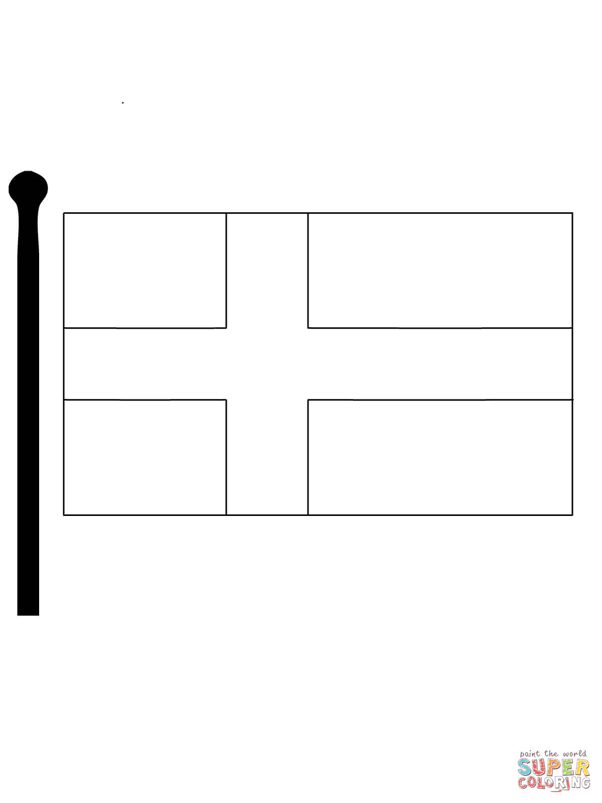 Flag of sweden coloring page free printable coloring pages