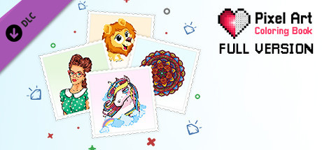 Pixel art coloring book