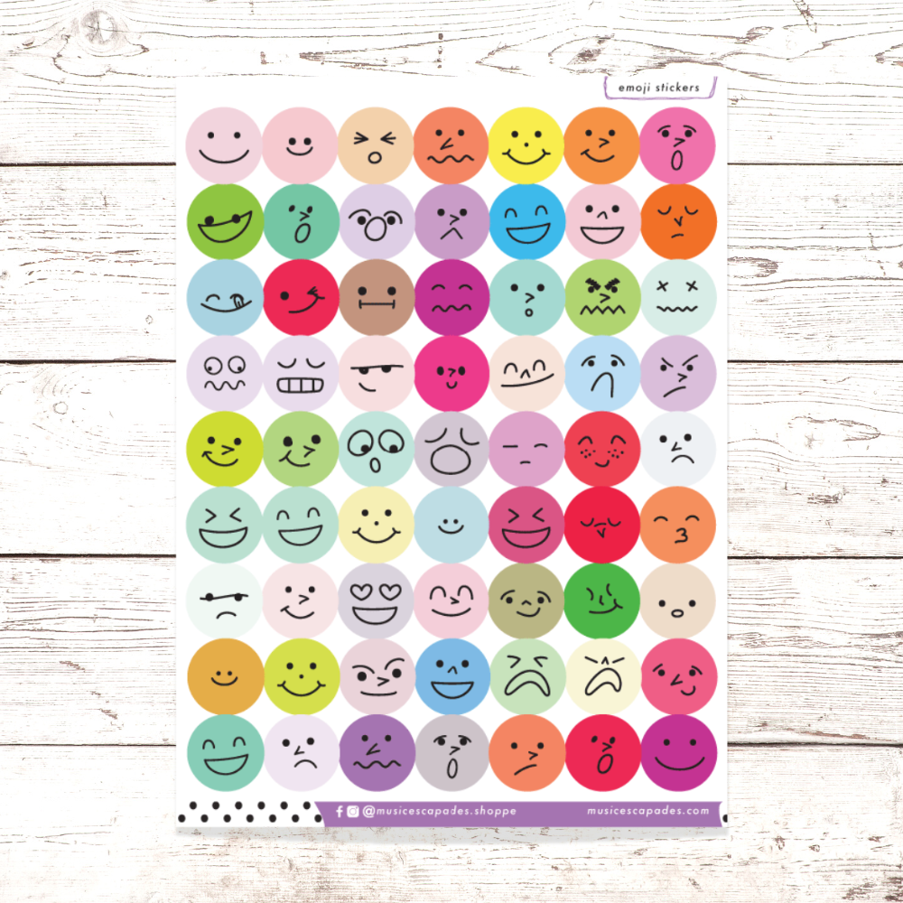 Emoji stickers â music escapades shoppe