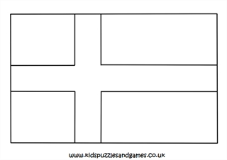 Sweden flag louring page