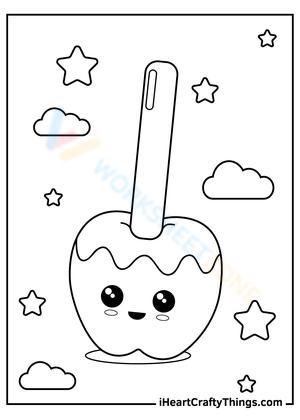 Free collection of candy coloring pages for kids