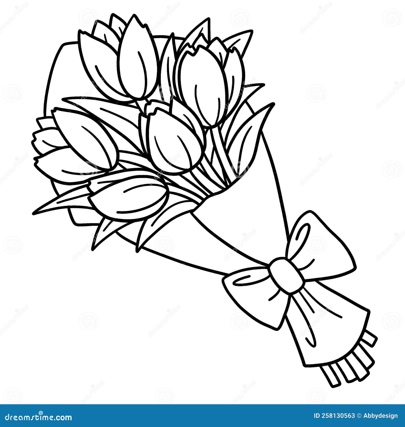 Flower isolated coloring page for kids stock vector