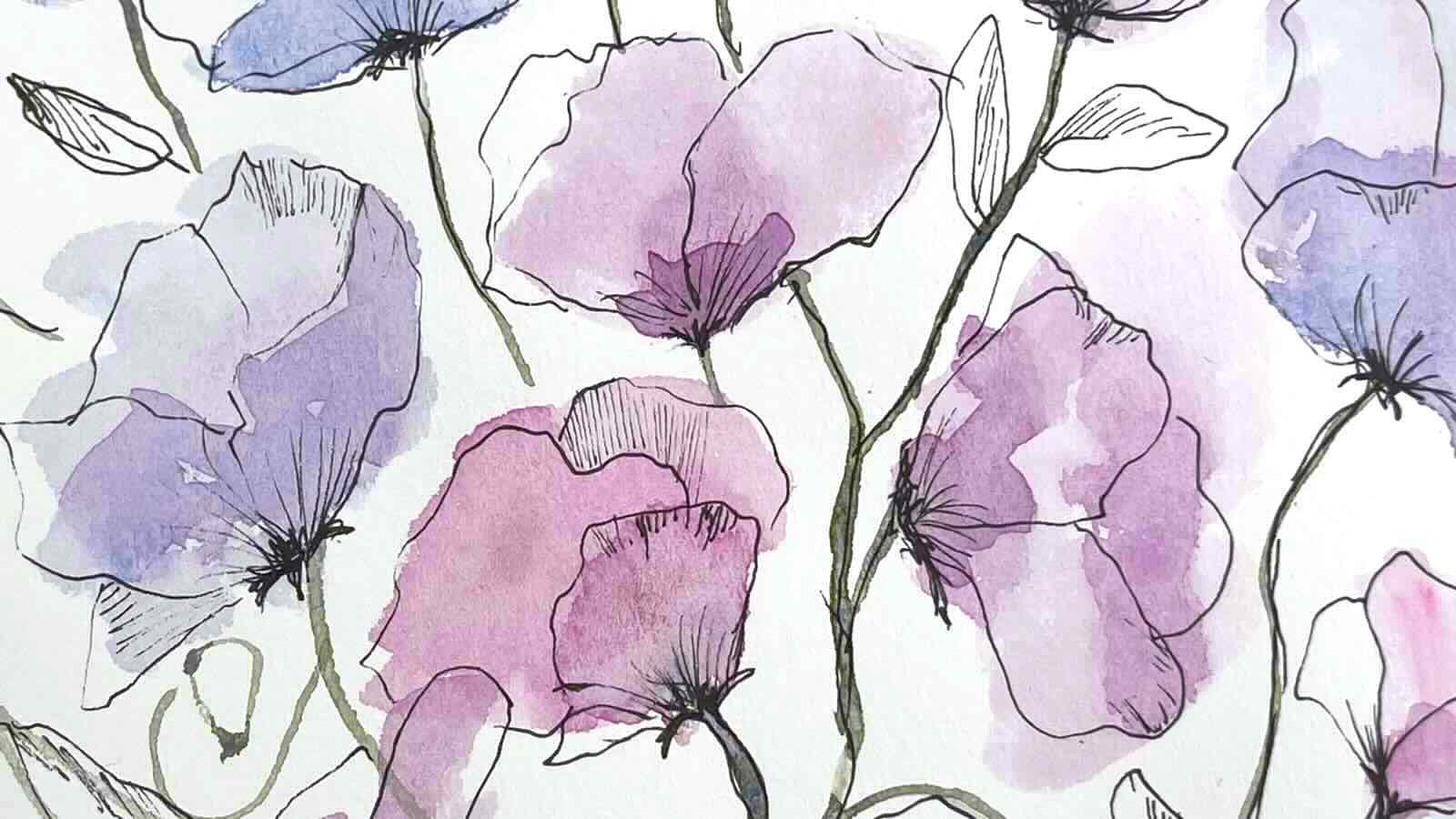 How to paint and draw sweet peas diane antone studio
