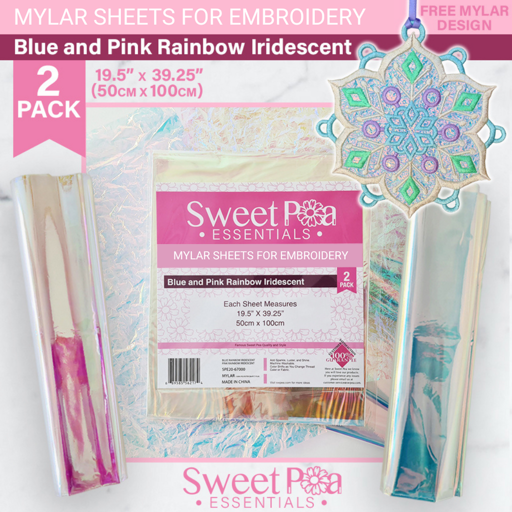 Mylar sheets for embroidery