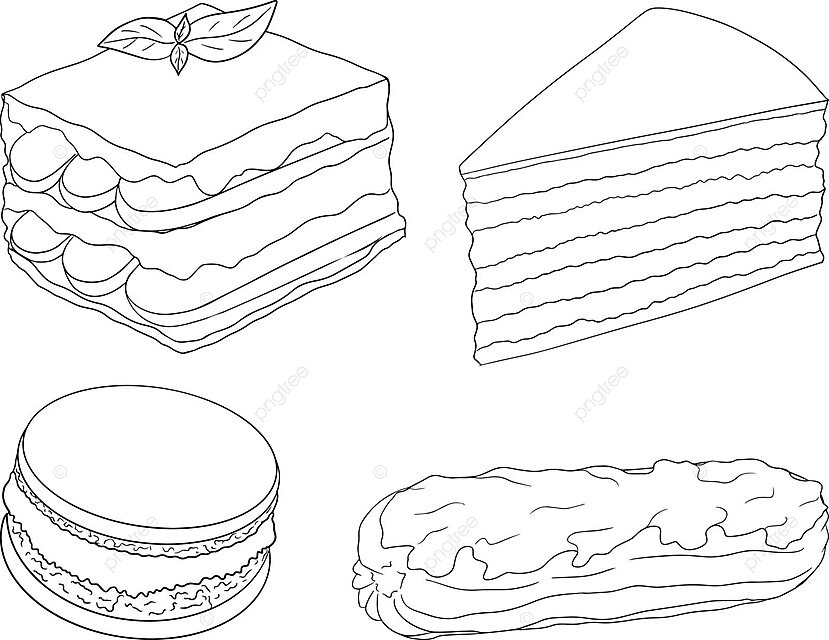Delectable desserts and sweet treats coloring pages to satisfy your sweet tooth vector tooth drawing dessert drawing ring drawing png and vector with transparent background for free download