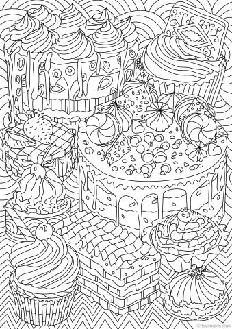 Sweet treats â favoreads coloring club