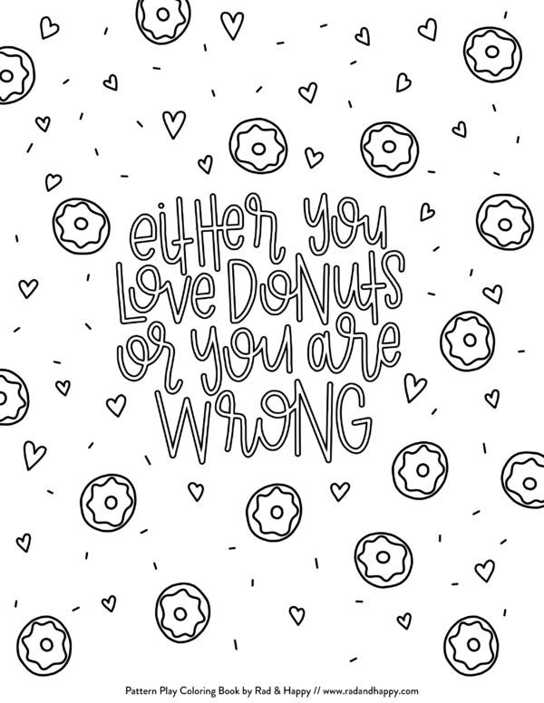 Free printable sweet treats coloring pages