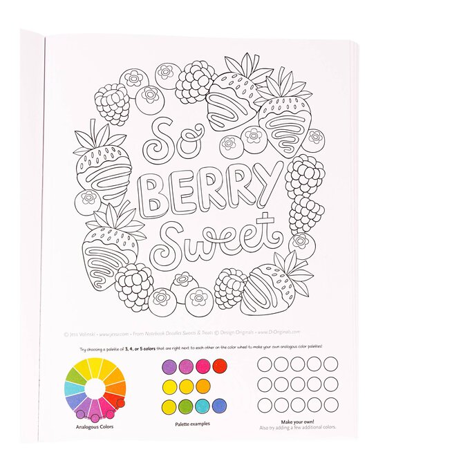Notebook doodles sweets and treats louring and activity book