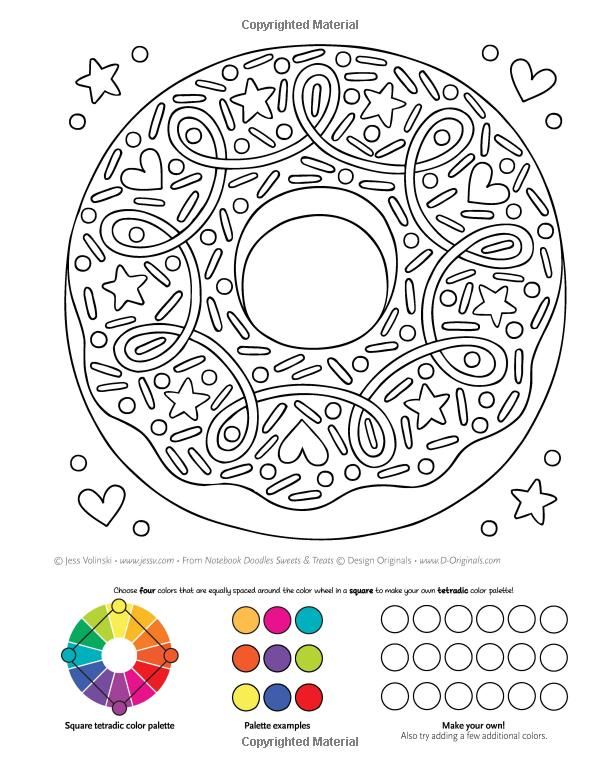 Sweet and treats coloring book