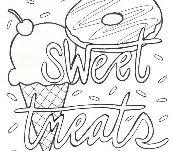 A coloring book full of sweet treats digital pdf download