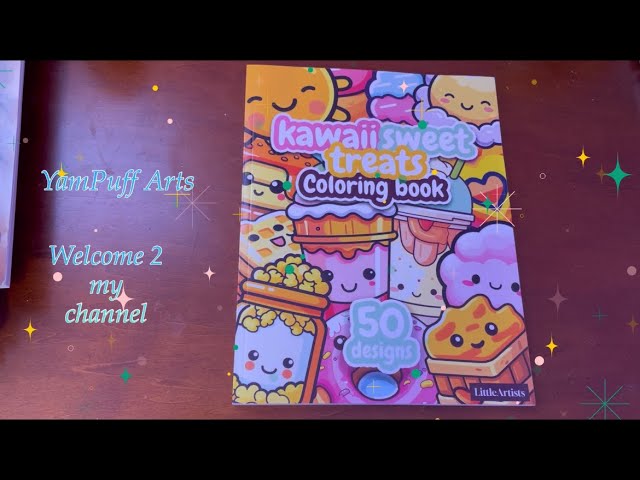 Kawaii sweet treats coloring book flip through little artists