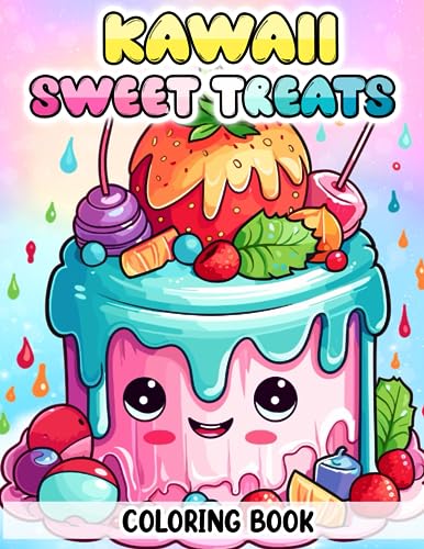 Kawaii sweet treats coloring book kawaii coloring book with cute food kawaii food coloring book kawaii sweet color books cute coloring book cake ice cream chocolate and other sweet food by