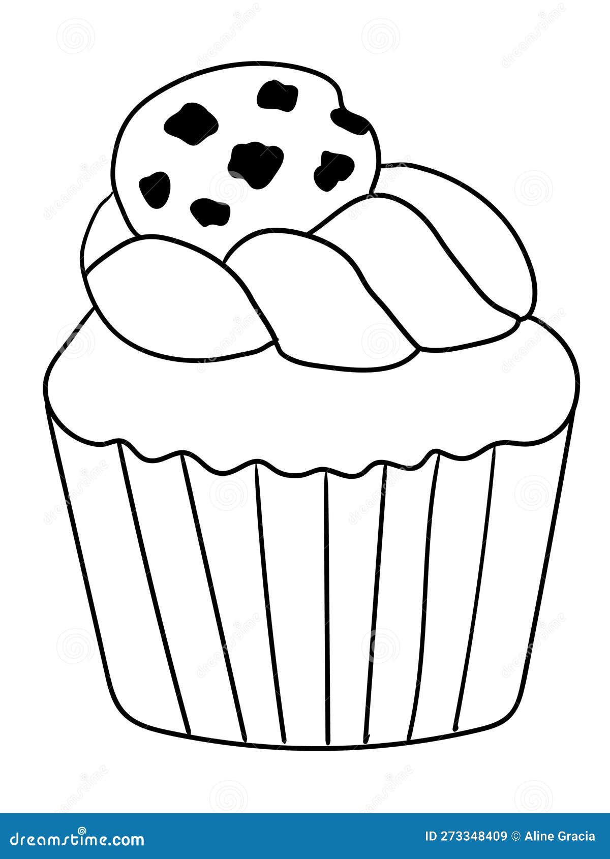 Sweet treats to color adorable dessert illustration for coloring book stock vector