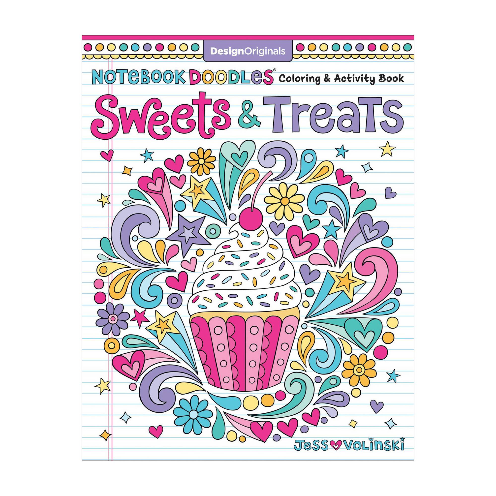 Notebook doodles sweets and treats louring and activity book