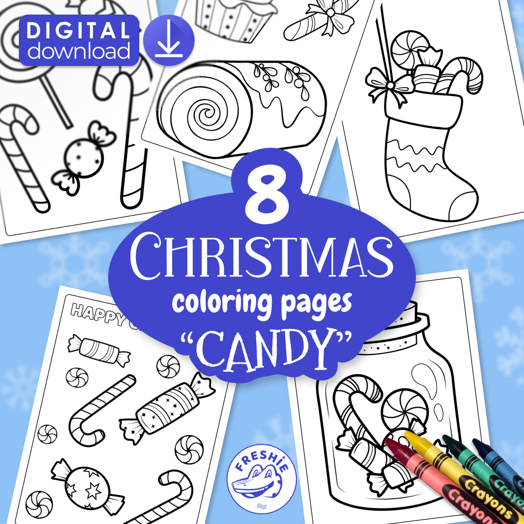 Christmas candy printable colouring pages pdf simple christ