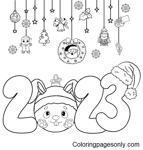Printable christmas coloring page
