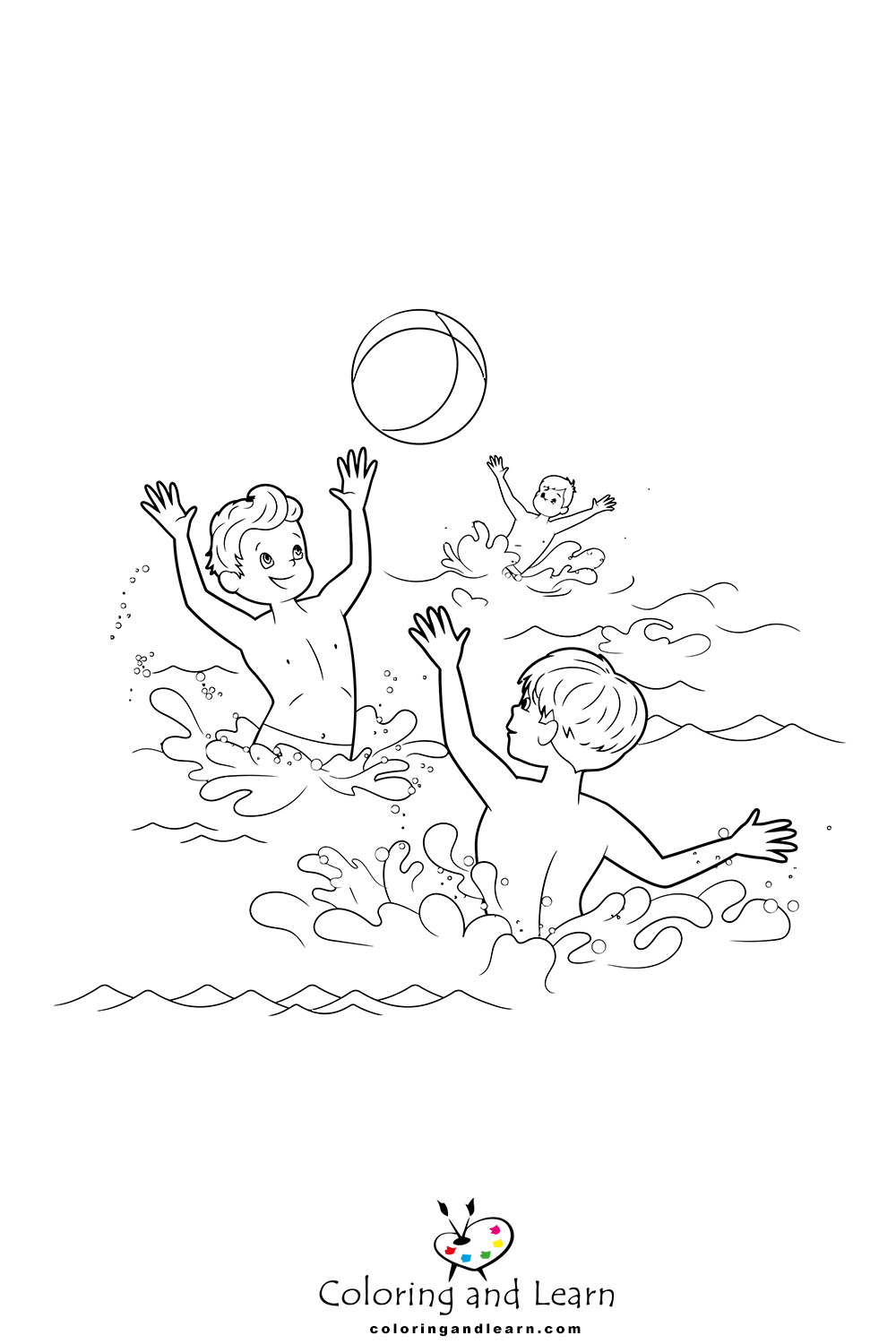Swim coloring pages