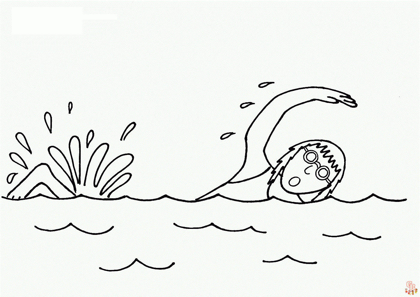 Dive into fun swimming coloring pages for kids adults