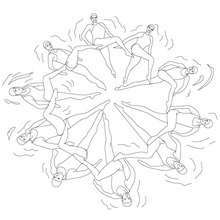 Swimming coloring pages